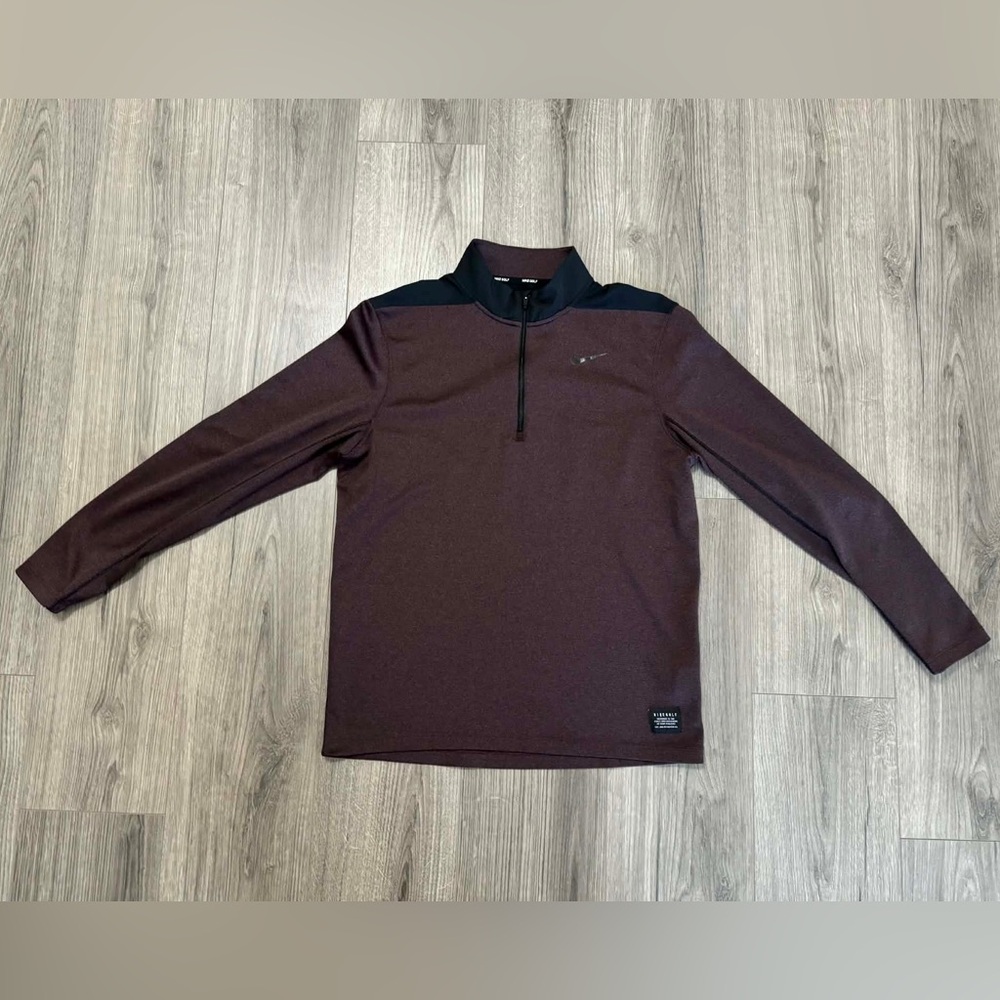 Nike Dri-FIT Maroon and Black Golf Top